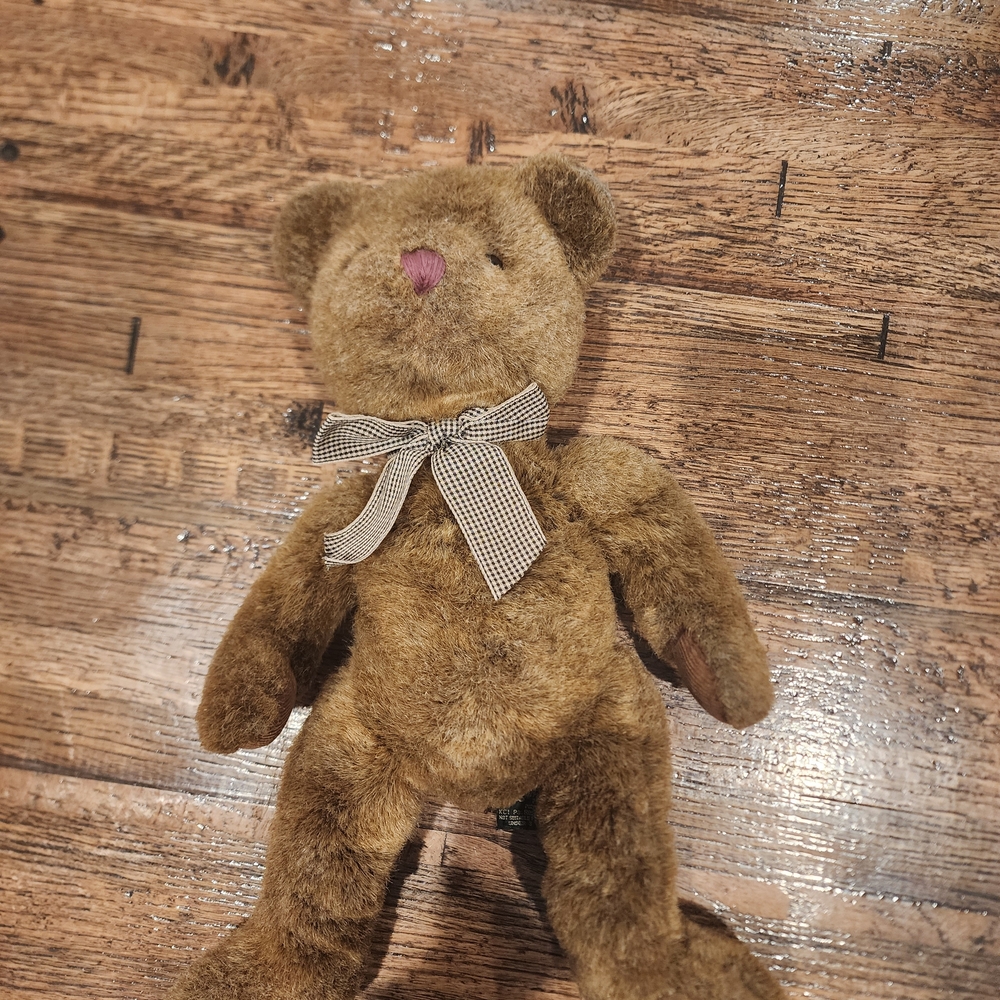 Brown Stuffed Teddy Bear with Bow
